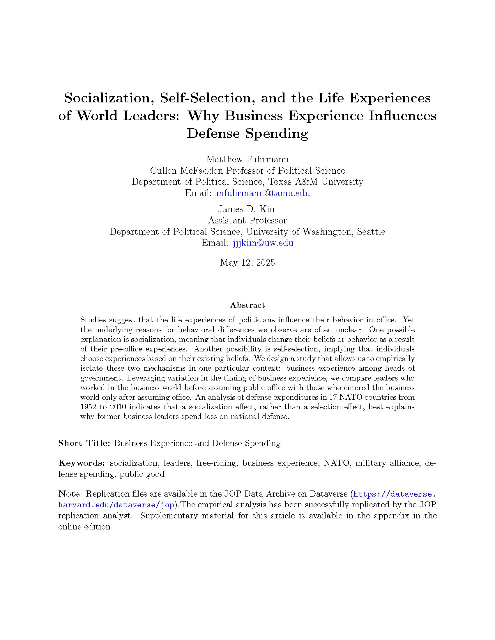 출처: Journal of Politics